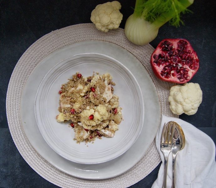 Quinoa aux fenouils et chou-fleur rôtis