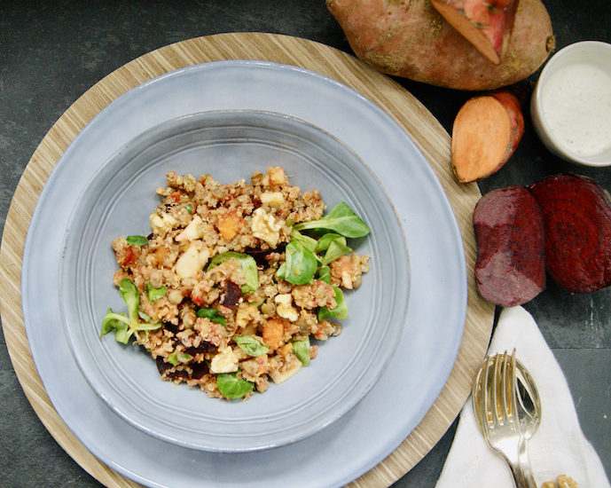 Salade de quinoa hivernale