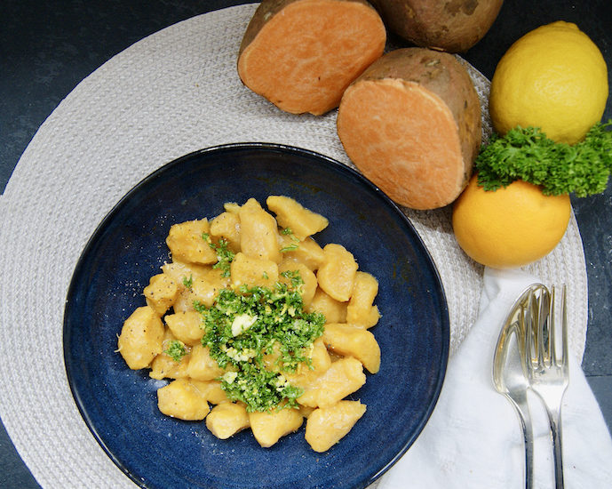 Gnocchi de patates douces et gremolata
