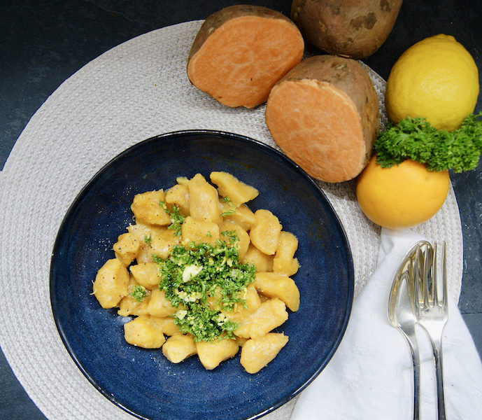 Gnocchi de patates douces et gremolata