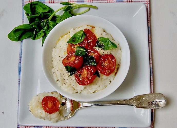 Risotto aux tomates rôties