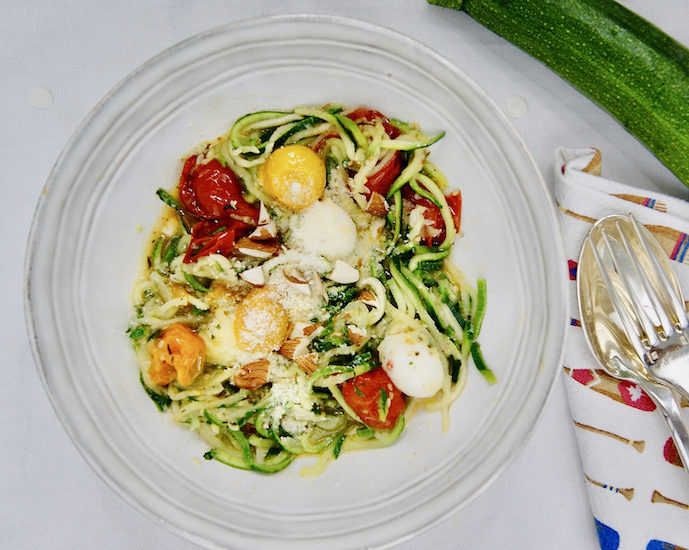 Spaghetti de courgettes aux tomates cerises
