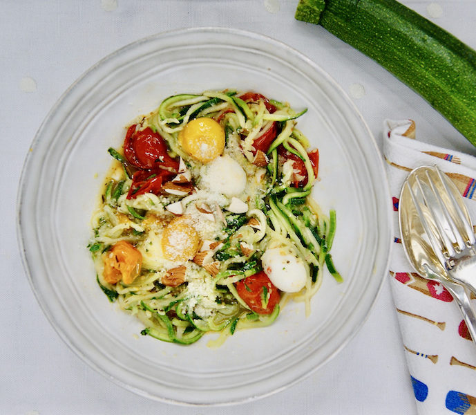Spaghetti de courgettes aux tomates cerises