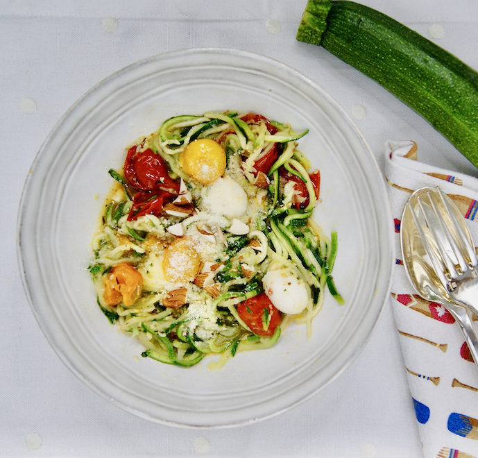 Spaghetti de courgettes aux tomates cerises
