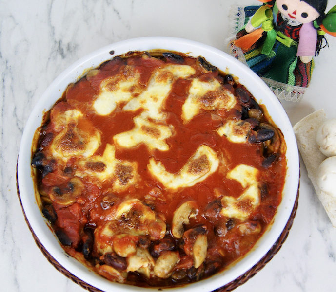 Tortillas gratinées aux champignons