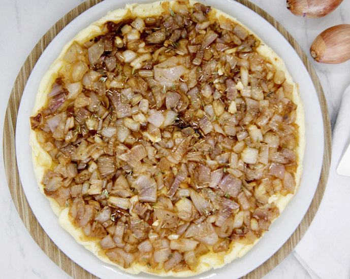 Tarte tatin aux échalotes