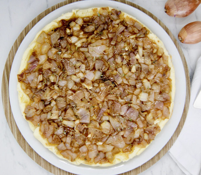Tarte tatin aux échalotes