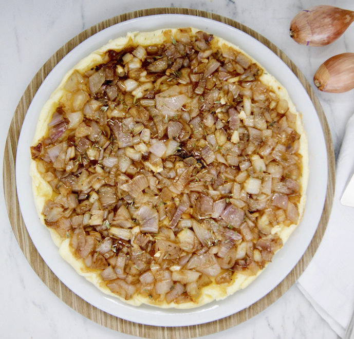 Tarte tatin aux échalotes