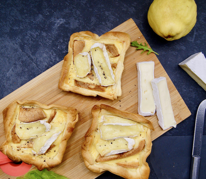 Tartelette aux coings et au brie