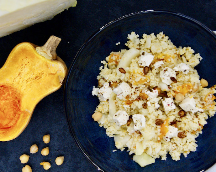 Couscous au chou blanc et à la courge