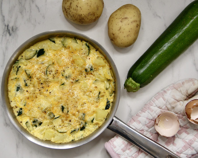 Omelette courgette-pommes de terre