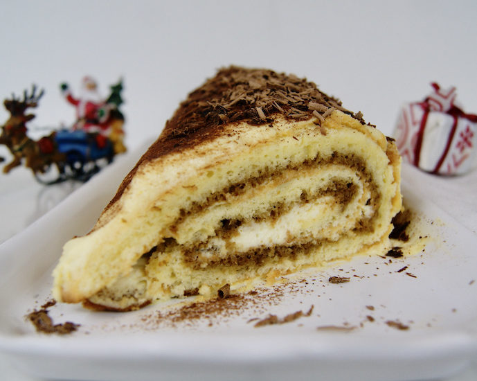 Bûche de Noël tiramisu