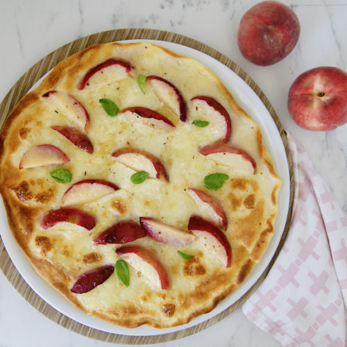 Flammküche aux pêches
