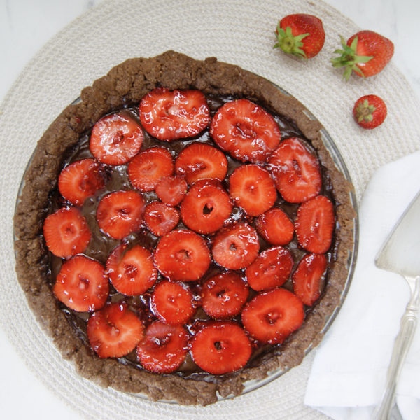 Croûte chocolatée aux fraises