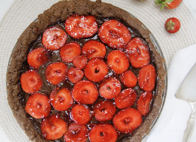 Croûte chocolatée aux fraises