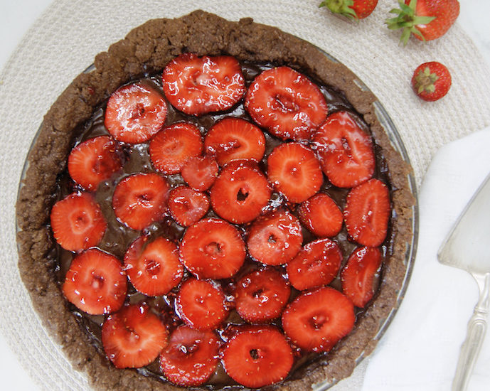 Croûte chocolatée aux fraises