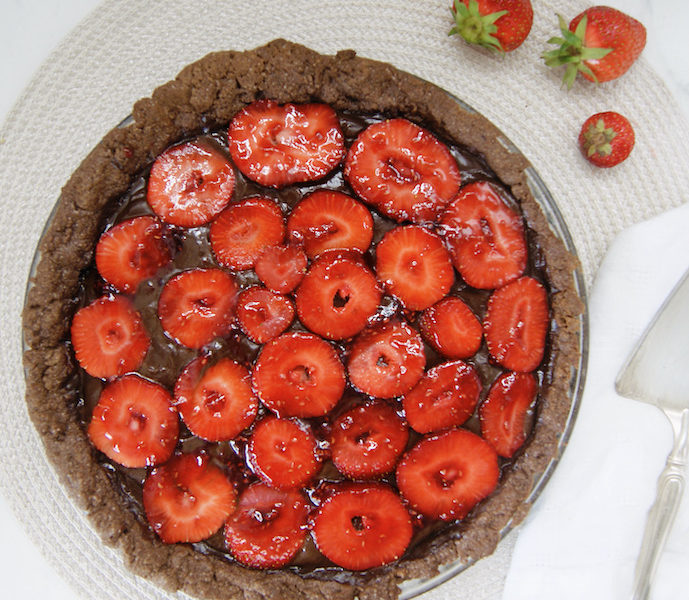 Croûte chocolatée aux fraises