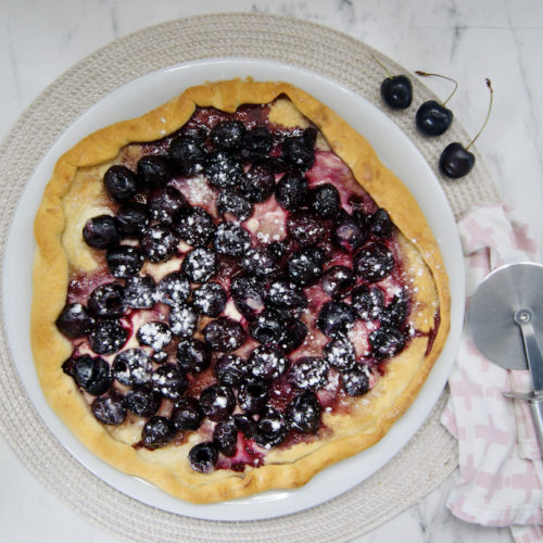 Tarte au sucre aux cerises