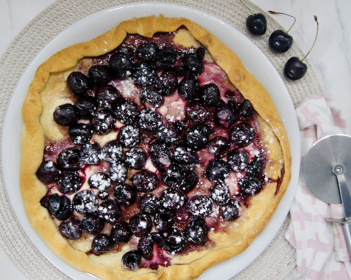Tarte au sucre aux cerises