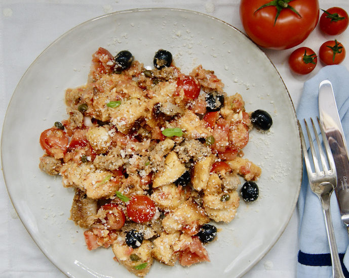 Panzanella aux saucisses