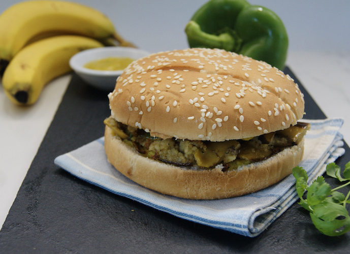Le burger aux épluchures de bananes et son ketchup