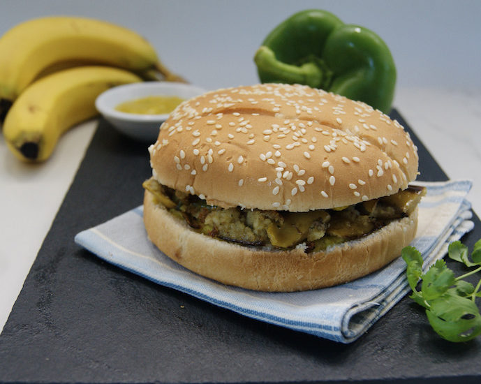 Le burger aux épluchures de bananes et son ketchup
