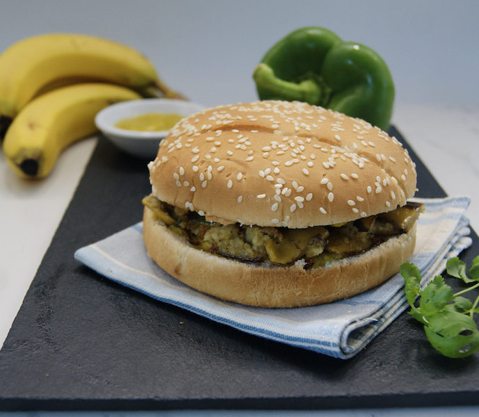 Le burger aux épluchures de bananes et son ketchup