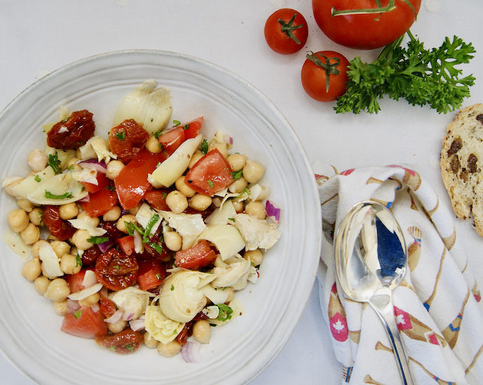 Salade méditerranéenne aux pois chiches