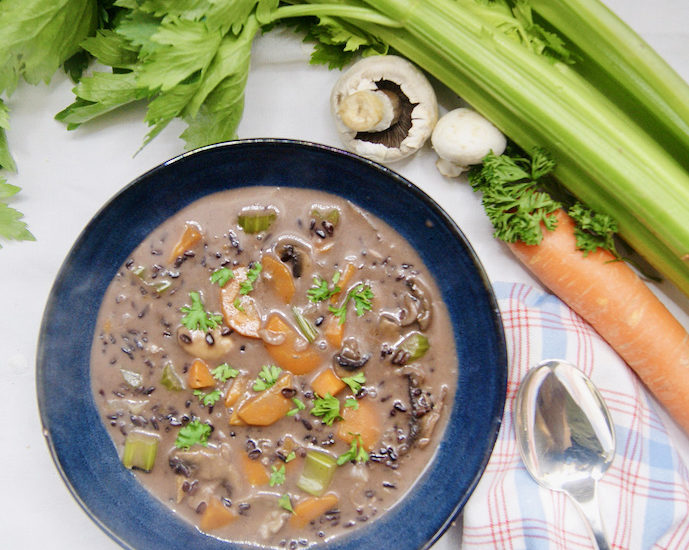 Velouté de riz noir
