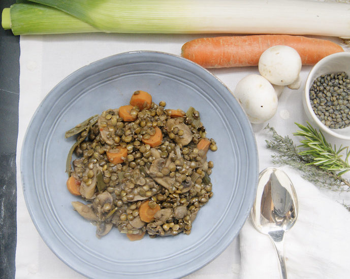 Lentilles sauce Bourguignonne