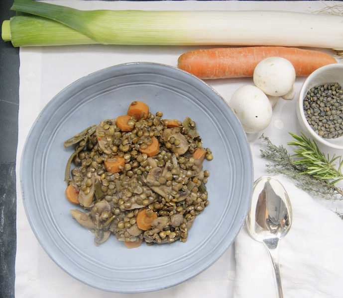 Lentilles sauce Bourguignonne