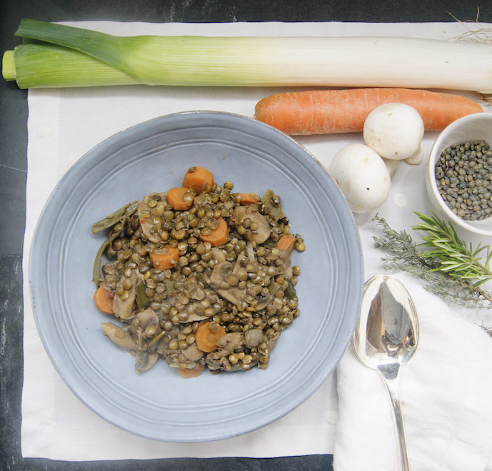 Lentilles sauce Bourguignonne
