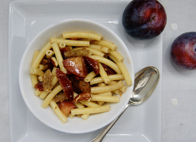Macaroni aux prunes