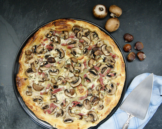 Tarte flamblée aux marrons