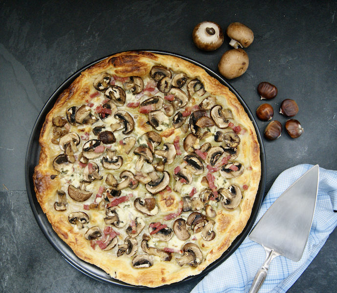 Tarte flamblée aux marrons