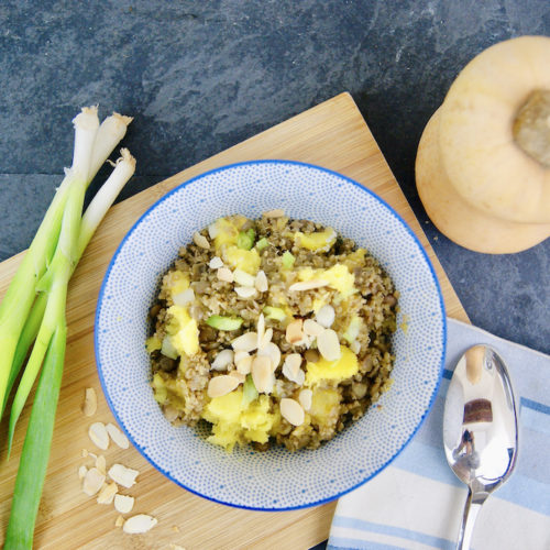 Lentilles et quinoa à la courge
