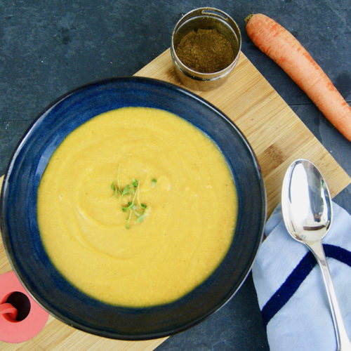 Velouté de carottes au jambon cuit