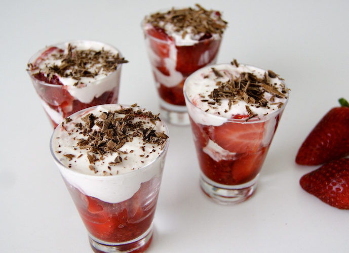 Mélodie de fraises à la crème légère