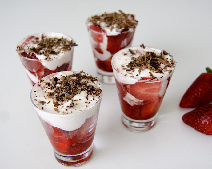 Mélodie de fraises à la crème légère