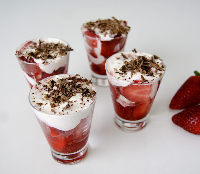 Mélodie de fraises à la crème légère