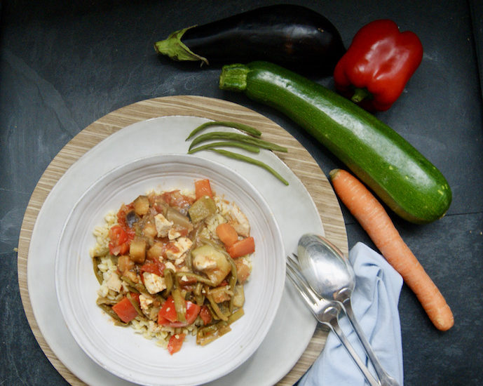 Ratatouille vegan au tofu