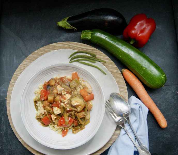 Ratatouille vegan au tofu