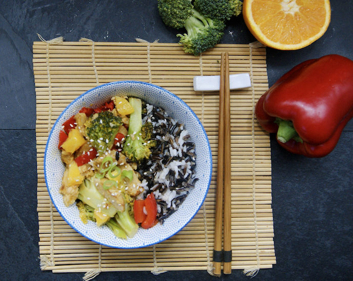 Tofu croustillant à l’orange