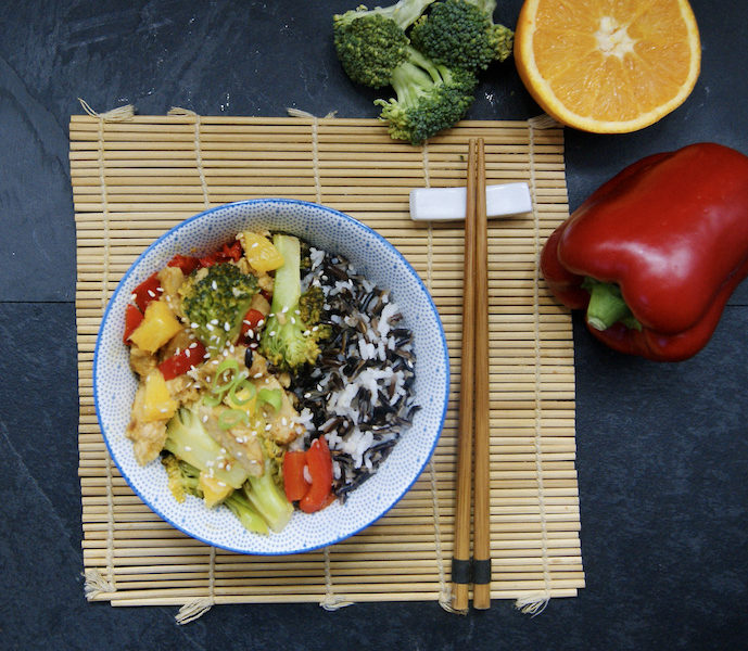 Tofu croustillant à l’orange