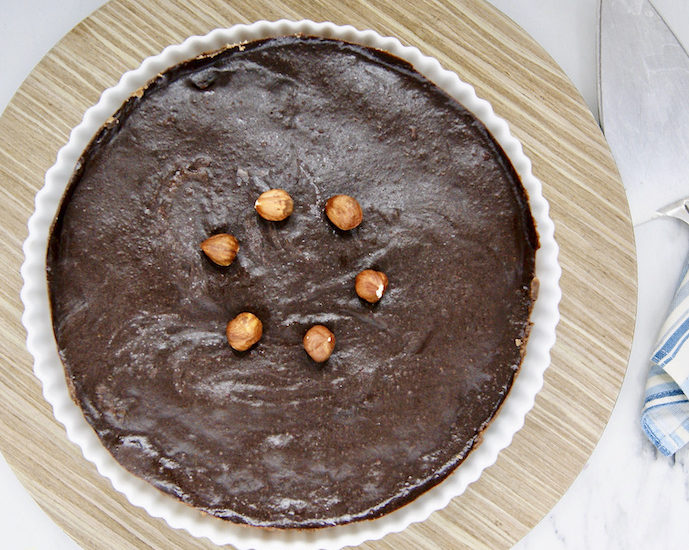 Gâteau crémeux au chocolat et aux noisettes