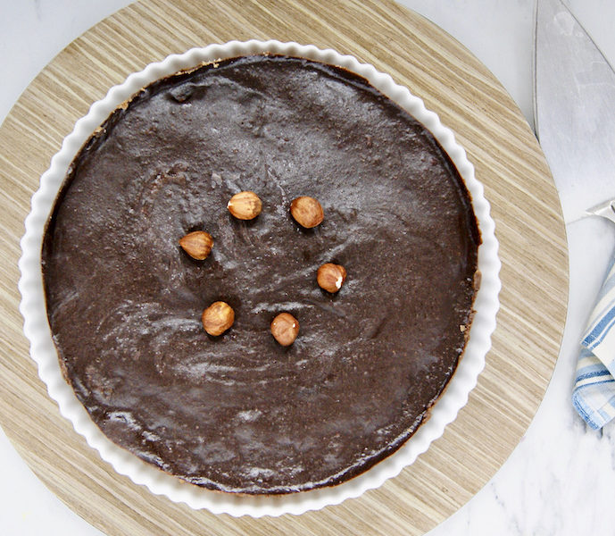 Gâteau crémeux au chocolat et aux noisettes
