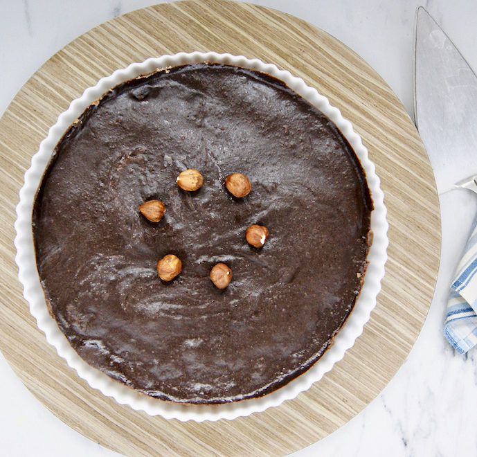 Gâteau crémeux au chocolat et aux noisettes