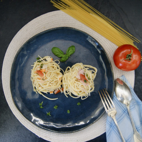 Nids de spaghettini glacés