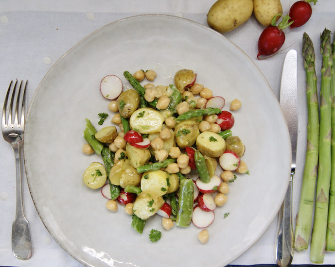 Salade de pommes de terre colorée