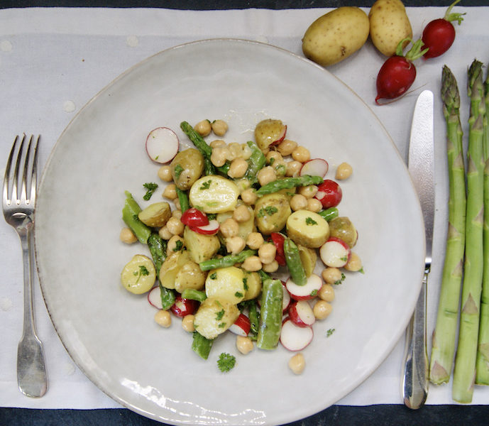 Salade de pommes de terre colorée